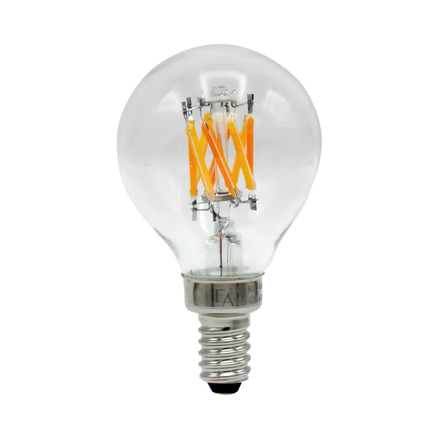 Emeryallen Dim to Warm G14 Globe Shaped E12 Base 120V LED Bulb in Clear.