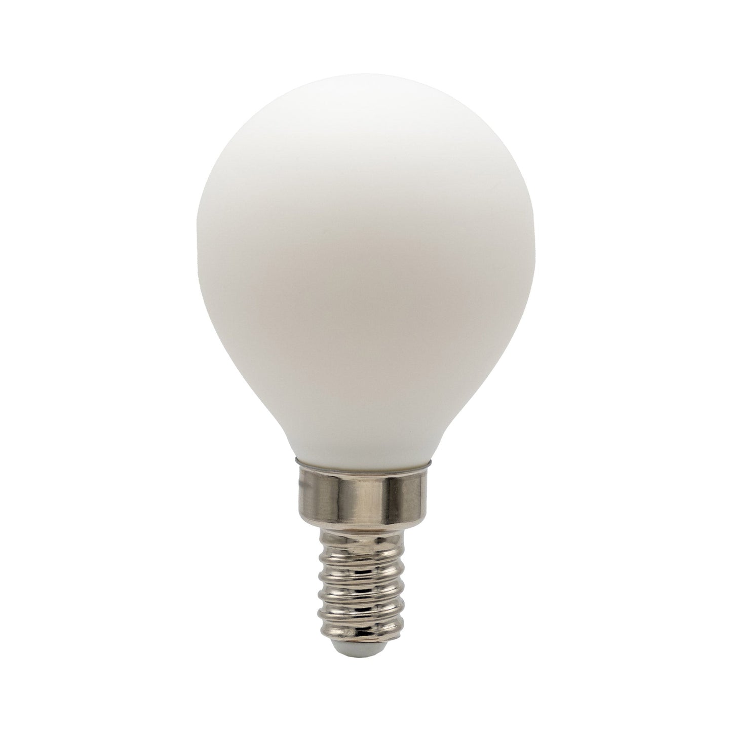 Emeryallen Dim to Warm G14 Globe Shaped E12 Base 120V LED Bulb in Porcelain White.