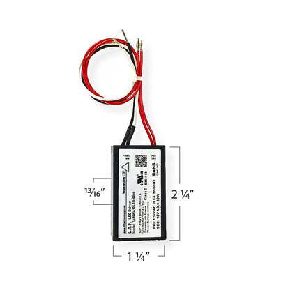 Emeryallen 12V No Load Electronic Power Supply LED Driver - line drawing.