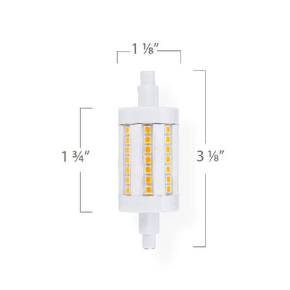 Emeryallen Double Ended R7S 120V Mini LED Bulb - line drawing.