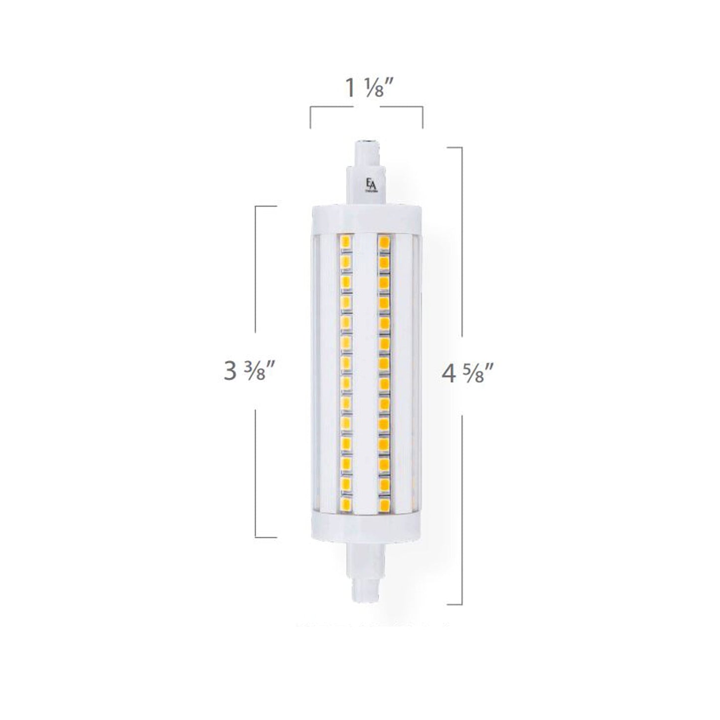Emeryallen Double Ended R7S 120V Mini LED Bulb - line drawing.