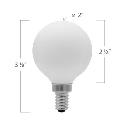 Emeryallen G16 Globe Shaped E12 Base 120V LED Bulb - line drawing.