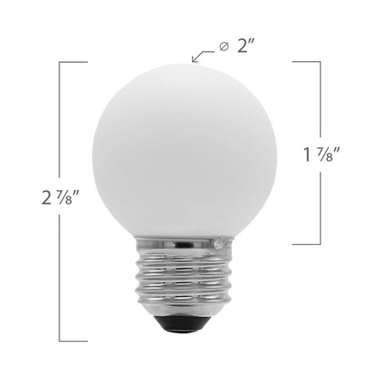 Emeryallen G16 Globe Shaped E26 Base 120V LED Bulb - line drawing.
