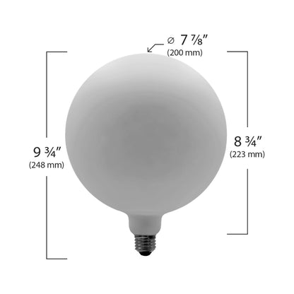 Emeryallen G60 Globe Shaped E26 Base 120V LED Bulb - line drawing.