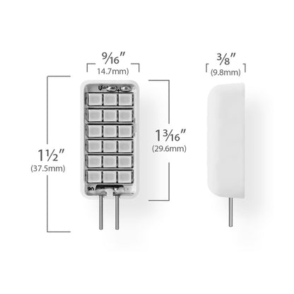 Emeryallen Linear G4 Bi Pin Base 12V LED Bulb - line drawing.