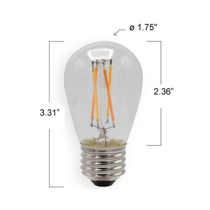 Emeryallen S14 Bistro Light LED Bulb - line drawing.
