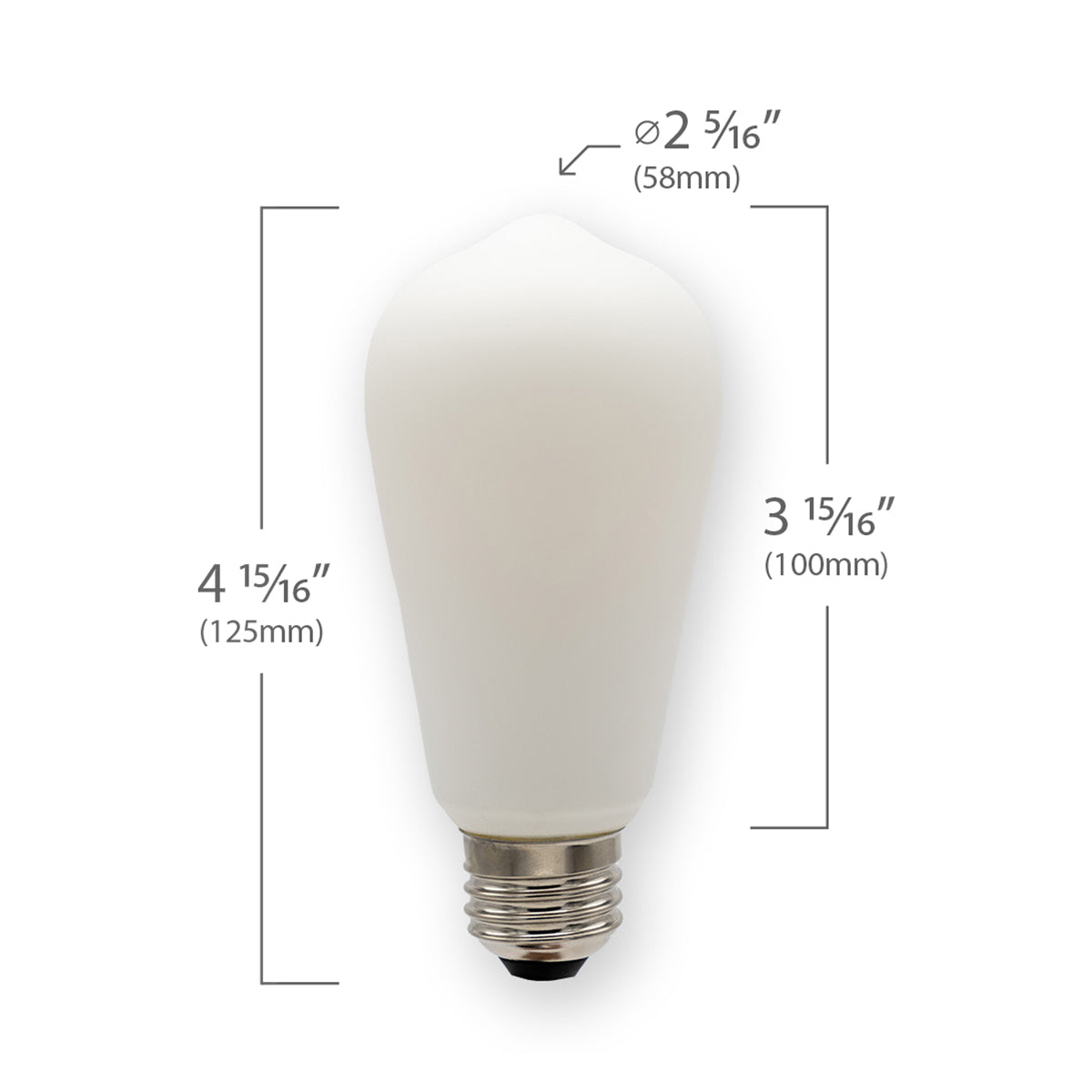 Emeryallen S19 Bistro Light 120V LED Bulb - line drawing.