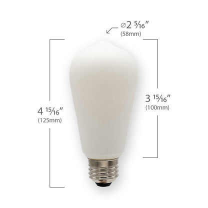 Emeryallen S19 Bistro Light 120V LED Bulb - line drawing.