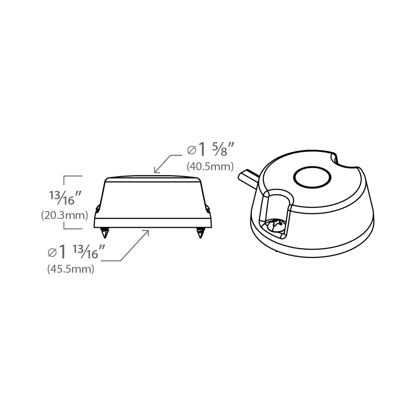Scout Pro Outdoor LED Well Light - line drawing.