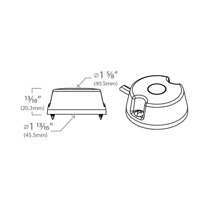 Scout Pro Outdoor LED Well Light - line drawing.