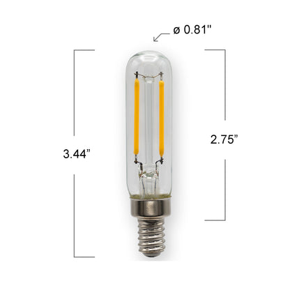 Emeryallen T6 E12 Base 120V LED Bulb - line drawing.