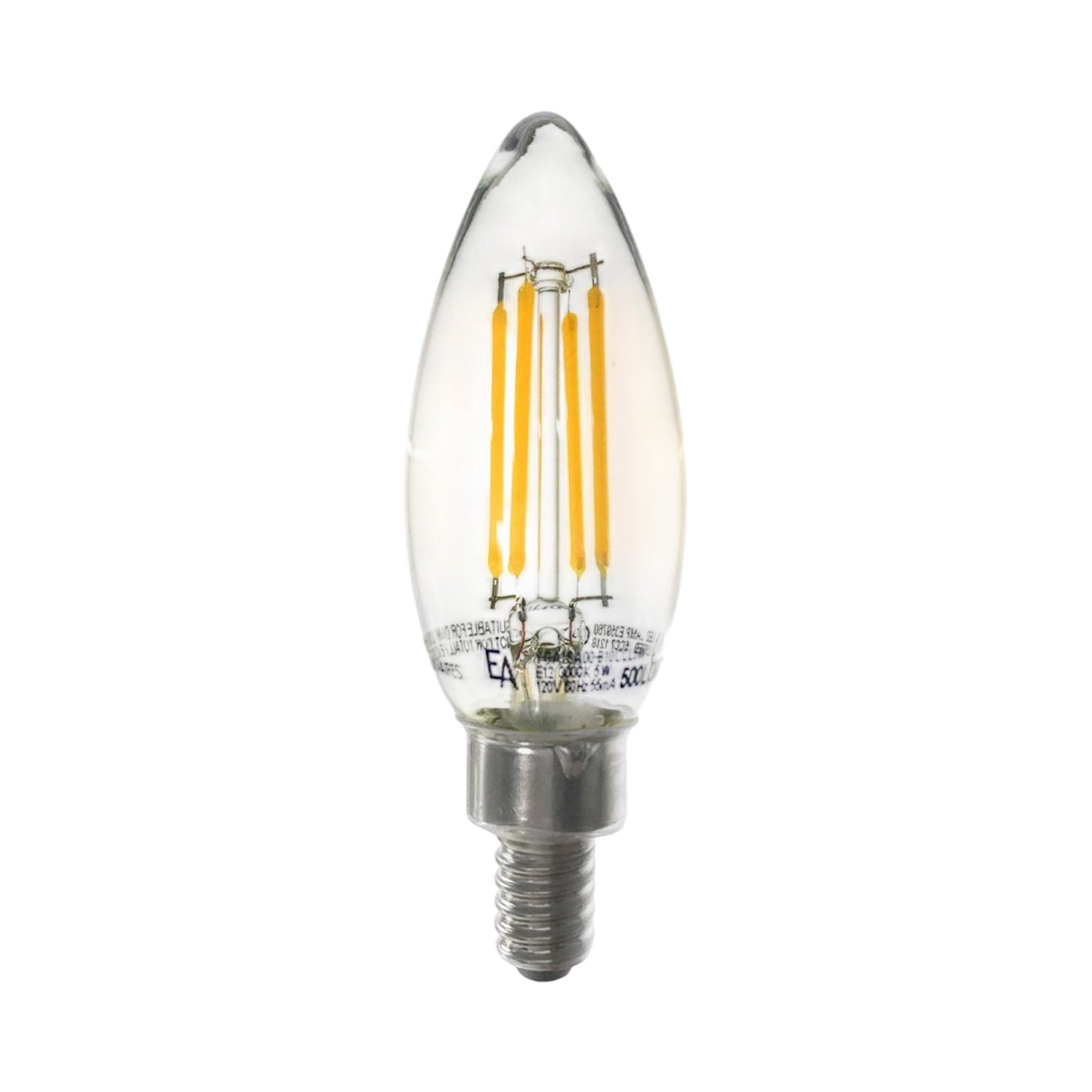 Emeryallen Torpedo Shaped E12 Base B10 Type 120V LED Bulb in Detail.