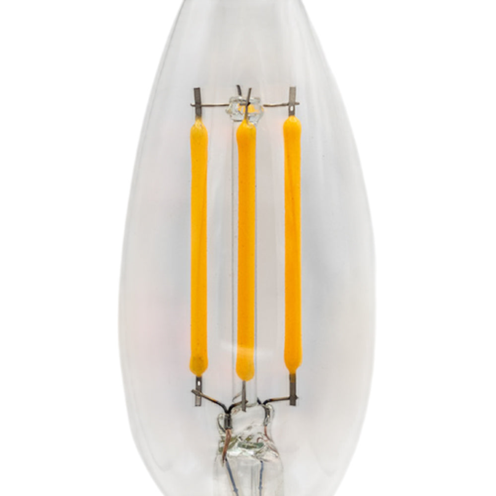 Emeryallen Torpedo Shaped E12 Base B10 Type 120V LED Bulb in Detail.