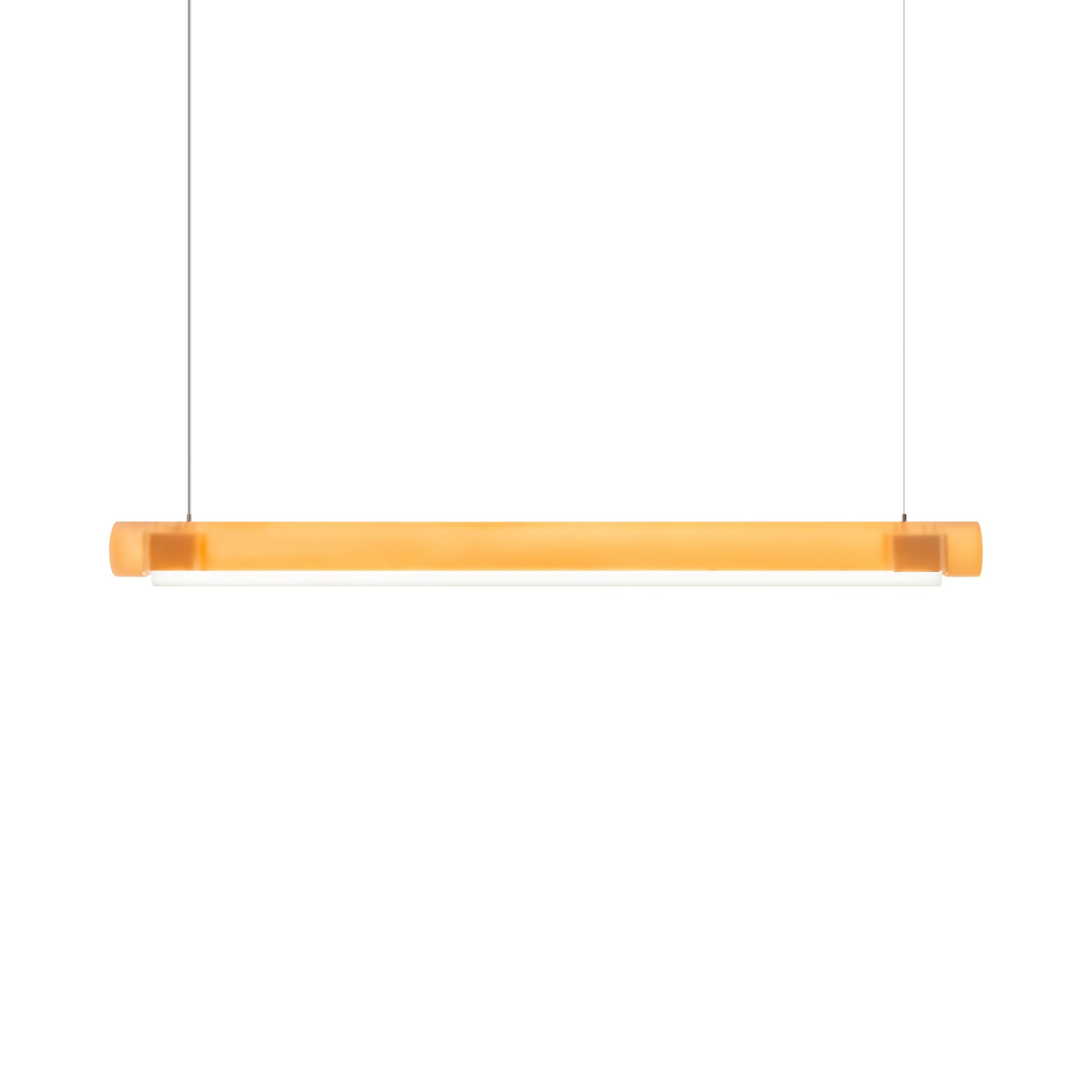 Aura Linear LED Pendant Light in Apricot.
