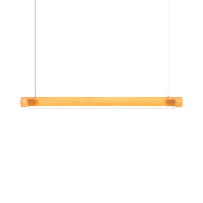Aura Linear LED Pendant Light in Apricot.