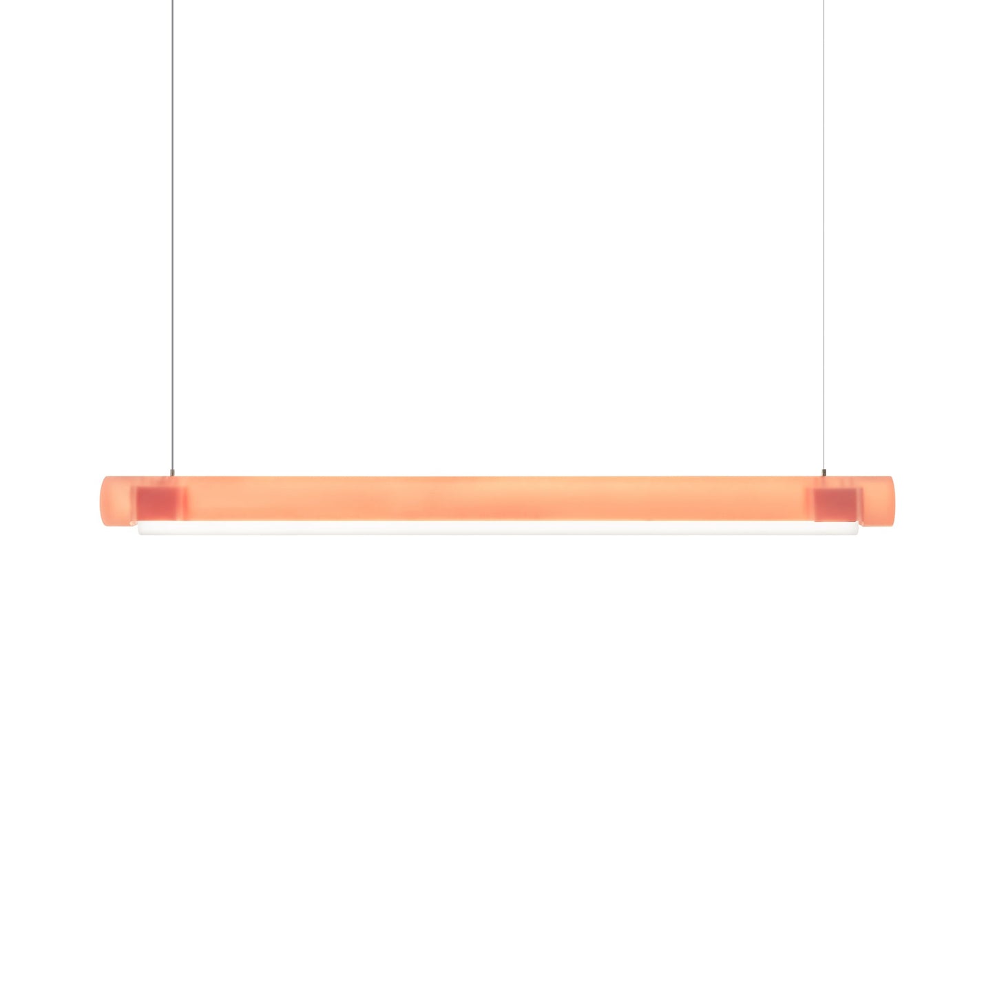Aura Linear LED Pendant Light in Rose.