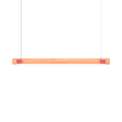 Aura Linear LED Pendant Light in Rose.