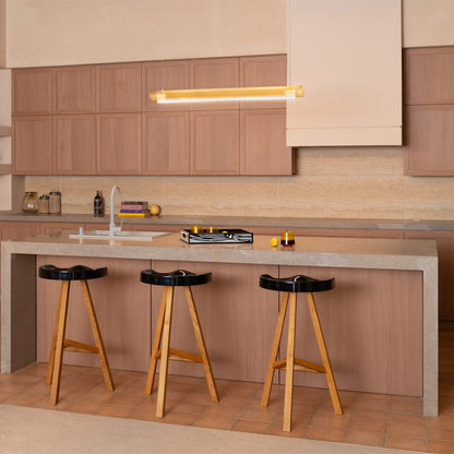 Aura Linear LED Pendant Light in kitchen.