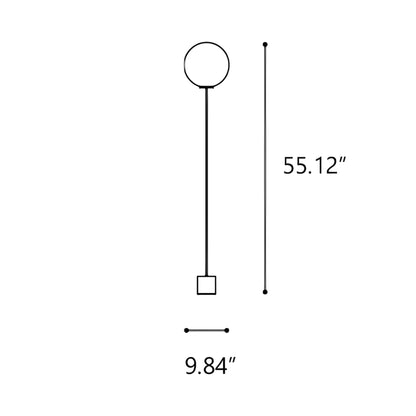 Cho LED Floor Lamp - line drawing.