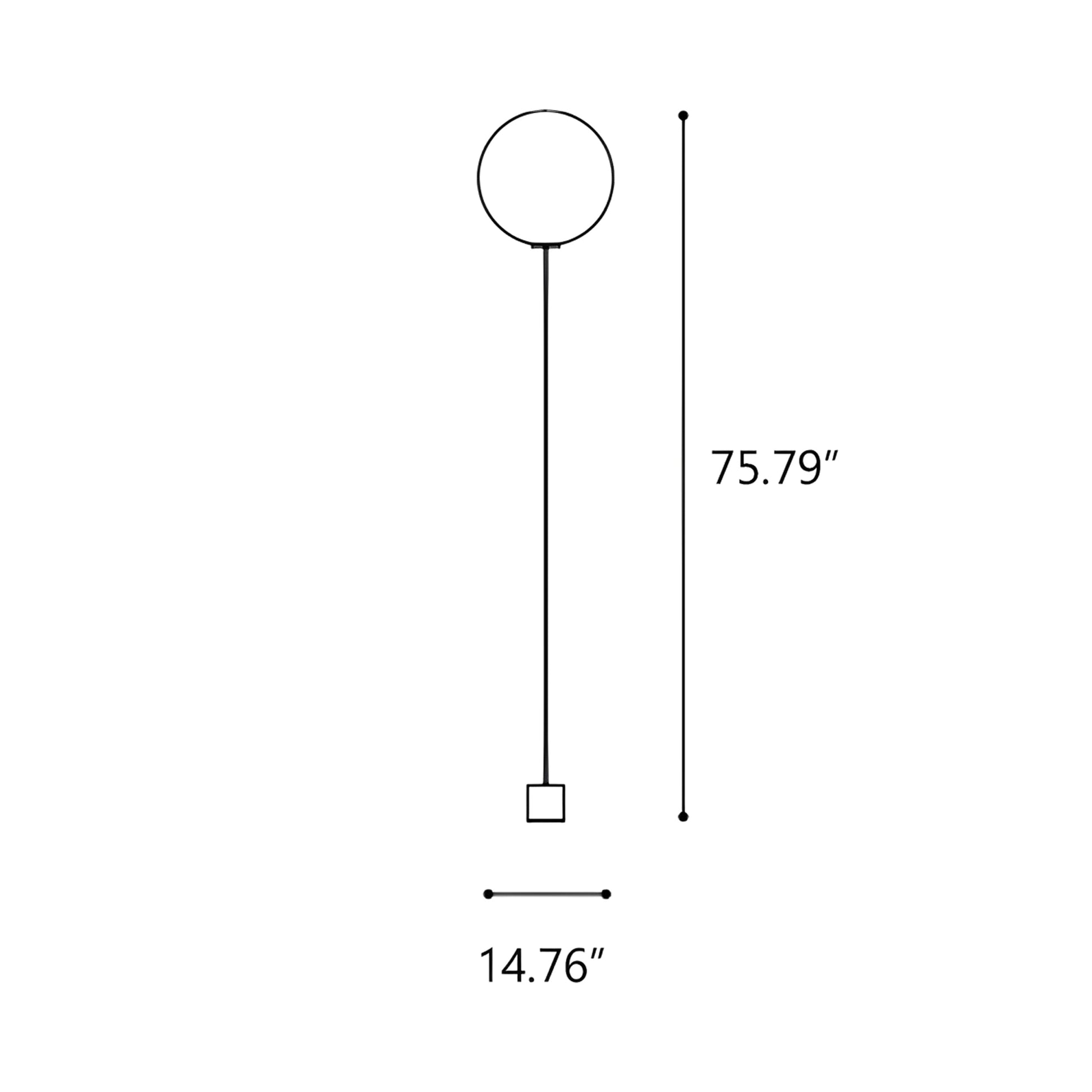 Cho LED Floor Lamp - line drawing.