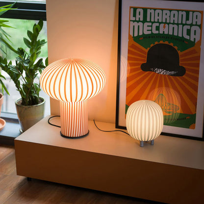 Filigrana Cylinder LED Table Lamp in living room.