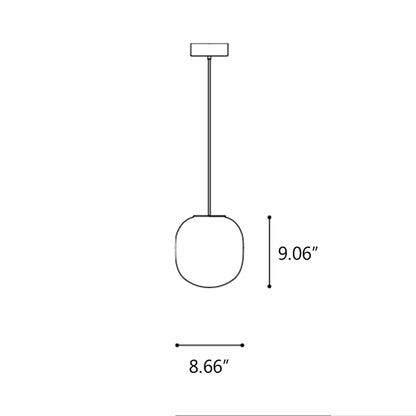 Filigrana Cylinder Pendant Light - line drawing.