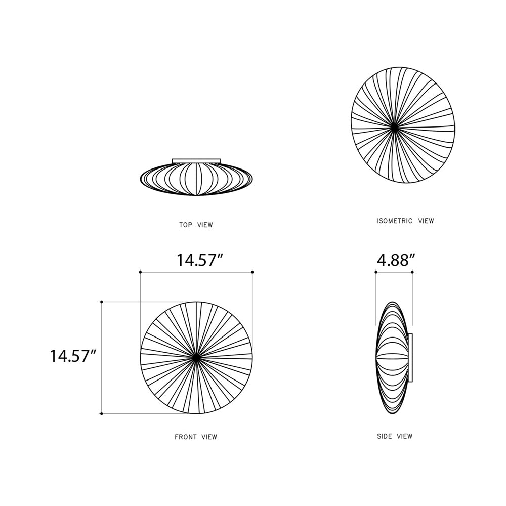 Filigrana LED Ceiling / Wall Light - line drawing.