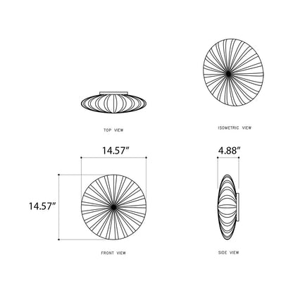 Filigrana LED Ceiling / Wall Light - line drawing.