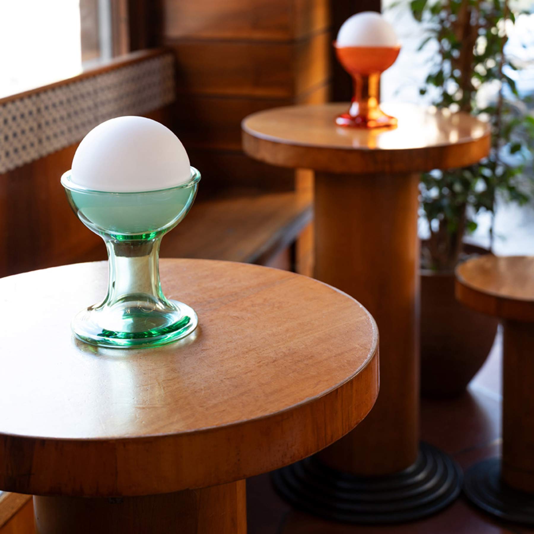 Gelato Rechargeable LED Table Lamp in restaurant.