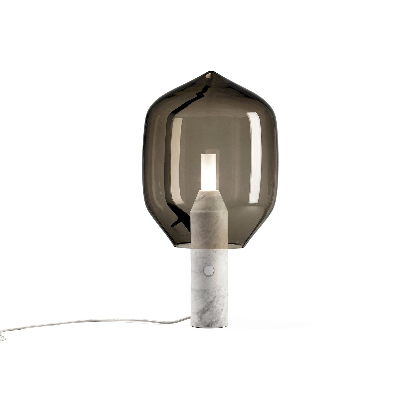 Lighthouse Table Lamp in Grey/White.