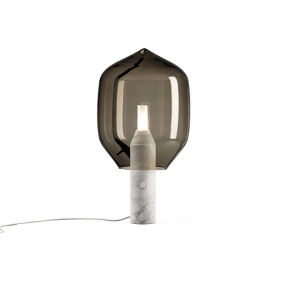 Lighthouse Table Lamp in Grey/White.