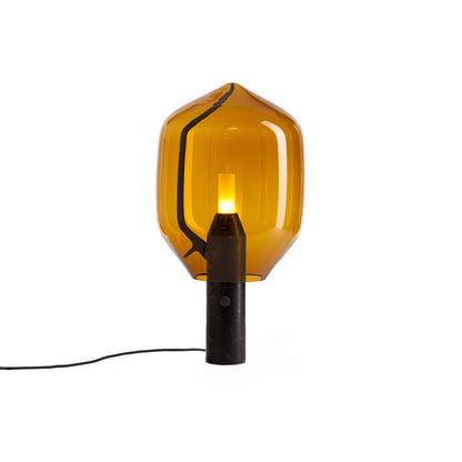 Lighthouse Table Lamp in Amber/Black.