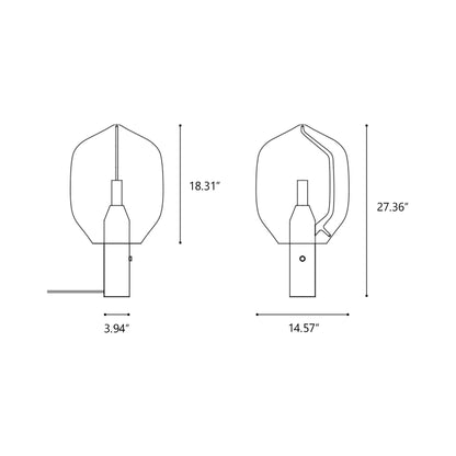 Lighthouse Table Lamp - line drawing.