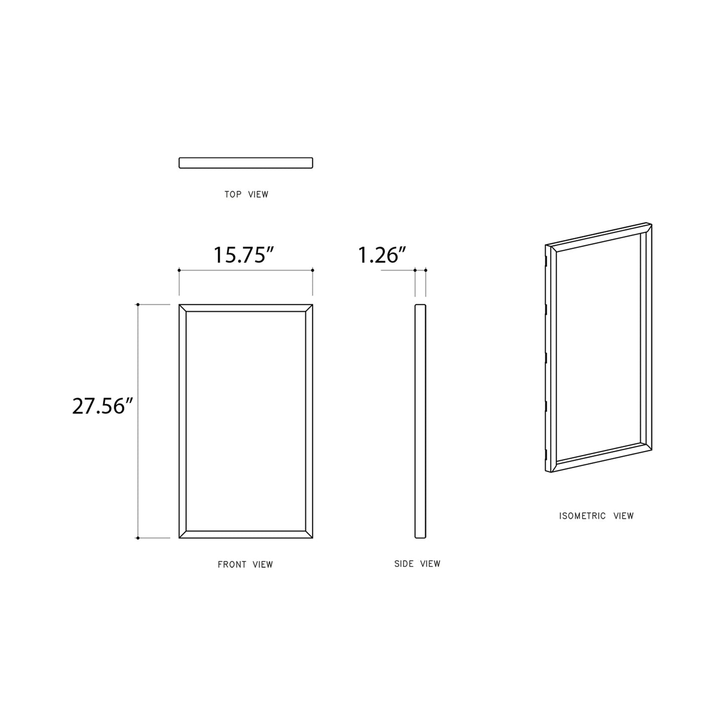 Maya LED Wall Light - line drawing.
