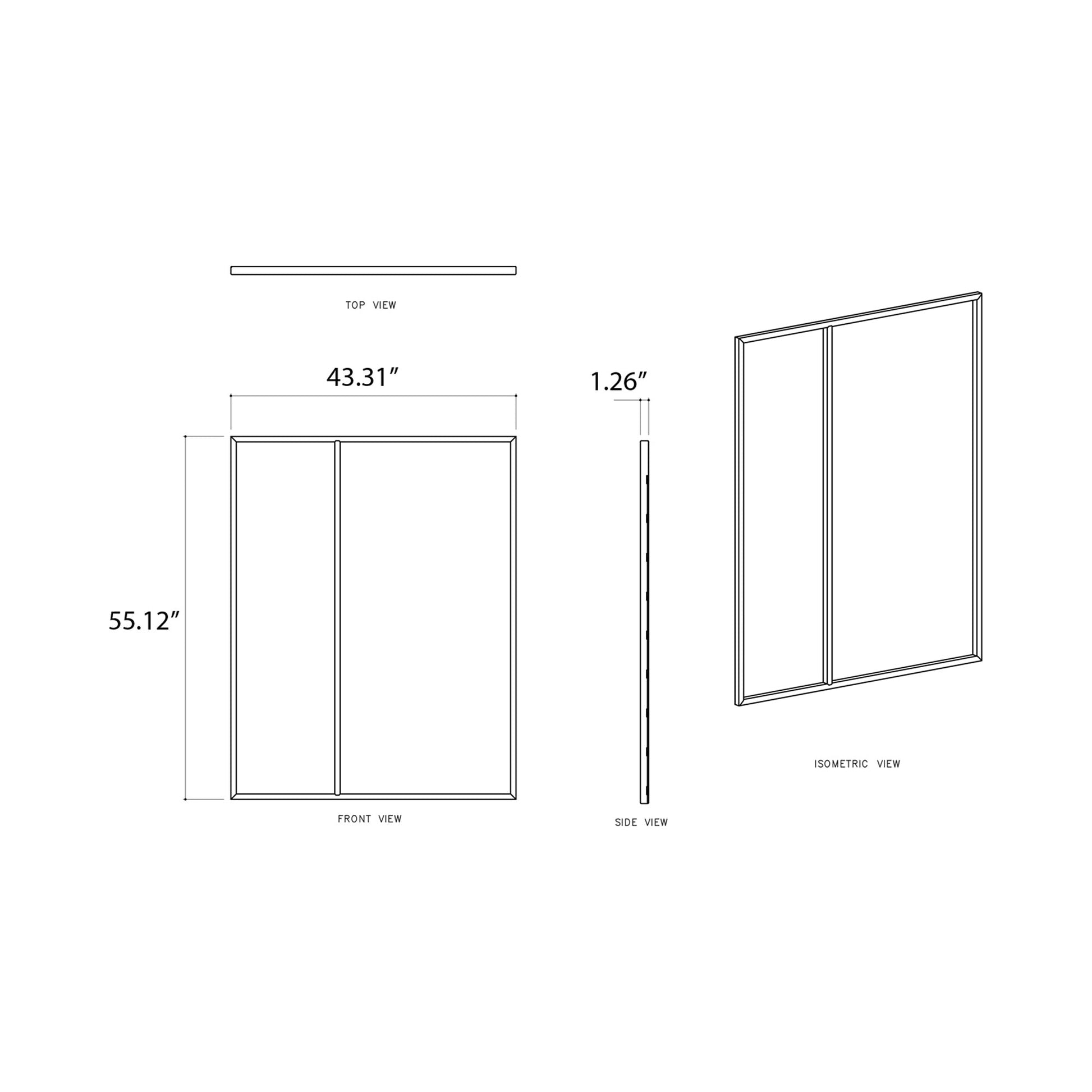 Maya LED Wall Light - line drawing.