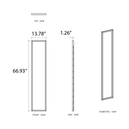 Maya LED Wall Light - line drawing.