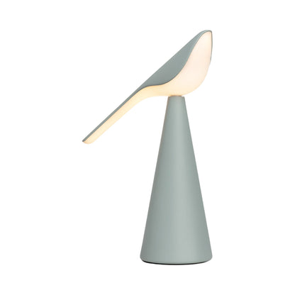 Tiki LED Rechargeable Table Lamp in Pebble Grey Matt.