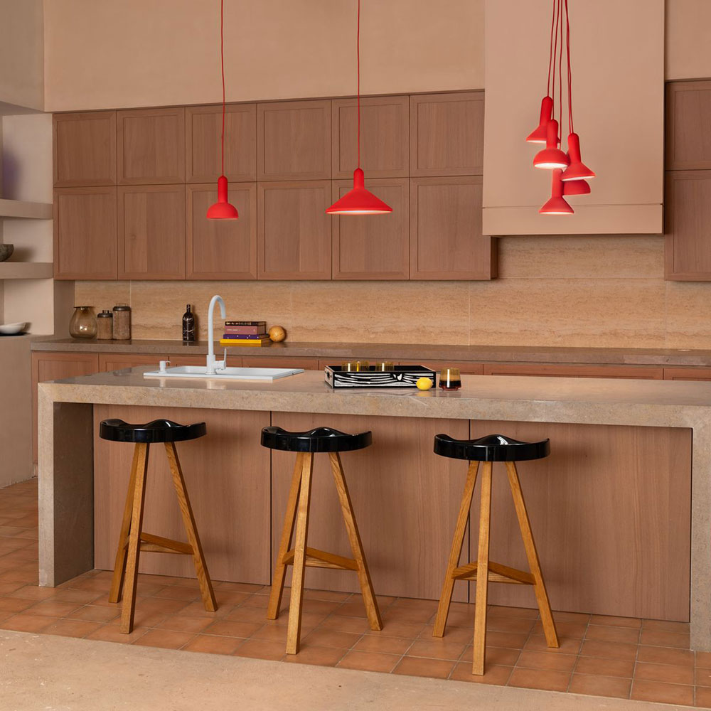 Torch Cone Pendant Light in kitchen.