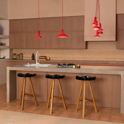 Torch Cone Pendant Light in kitchen.