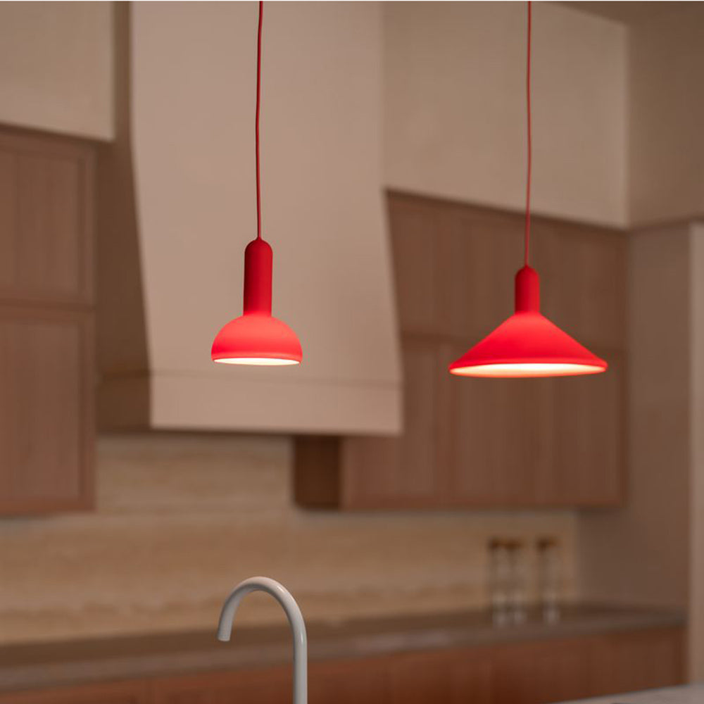 Torch Cone Pendant Light in kitchen.