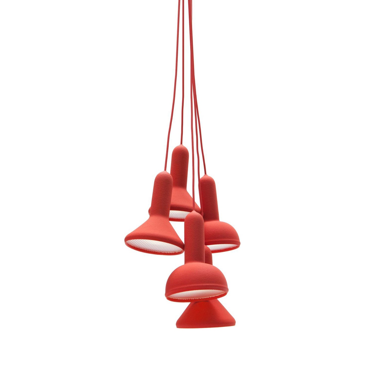 Torch Punch Pendant Light in Red (Small).