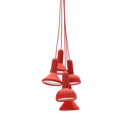 Torch Punch Pendant Light in Red (Small).