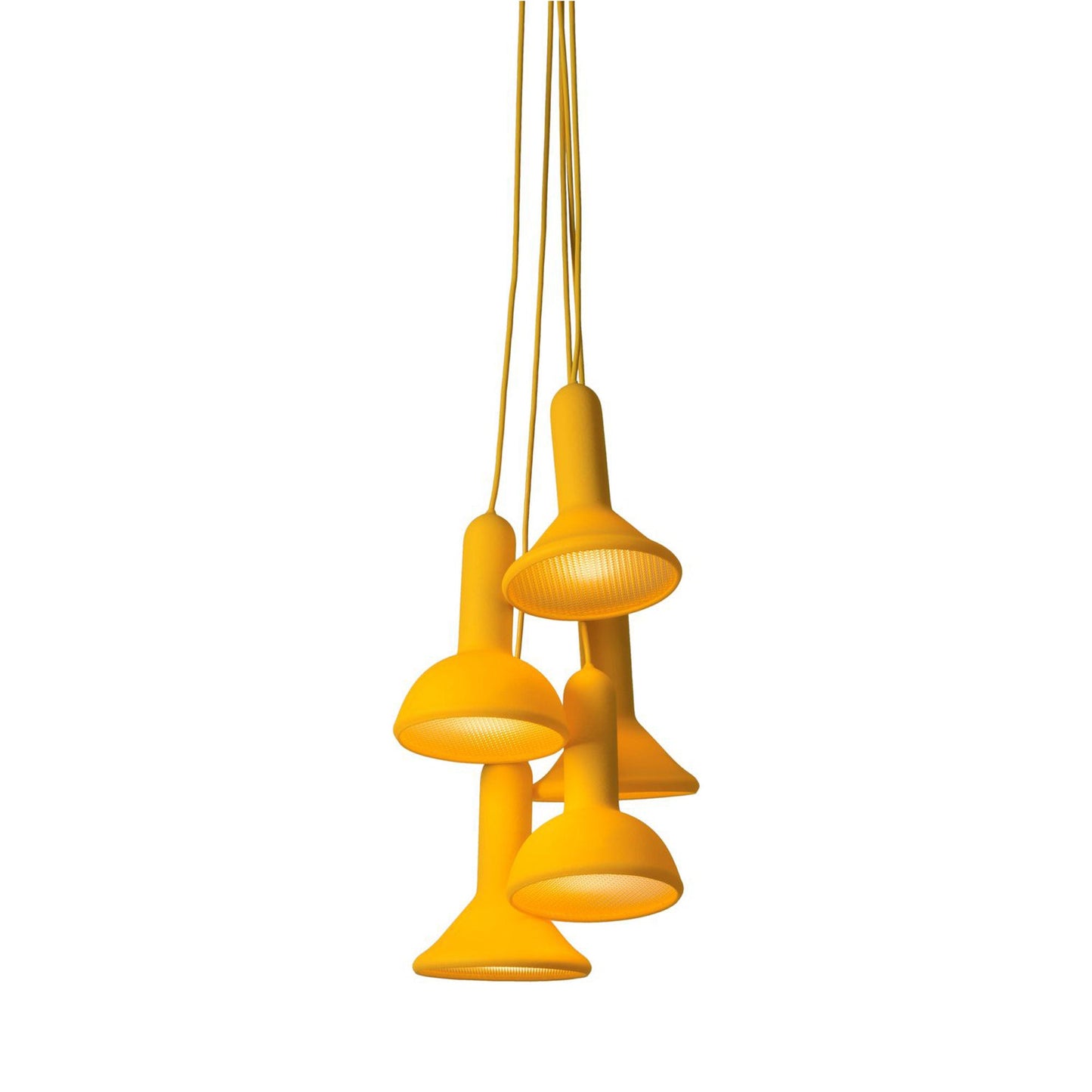 Torch Punch Pendant Light in Yellow (Small).
