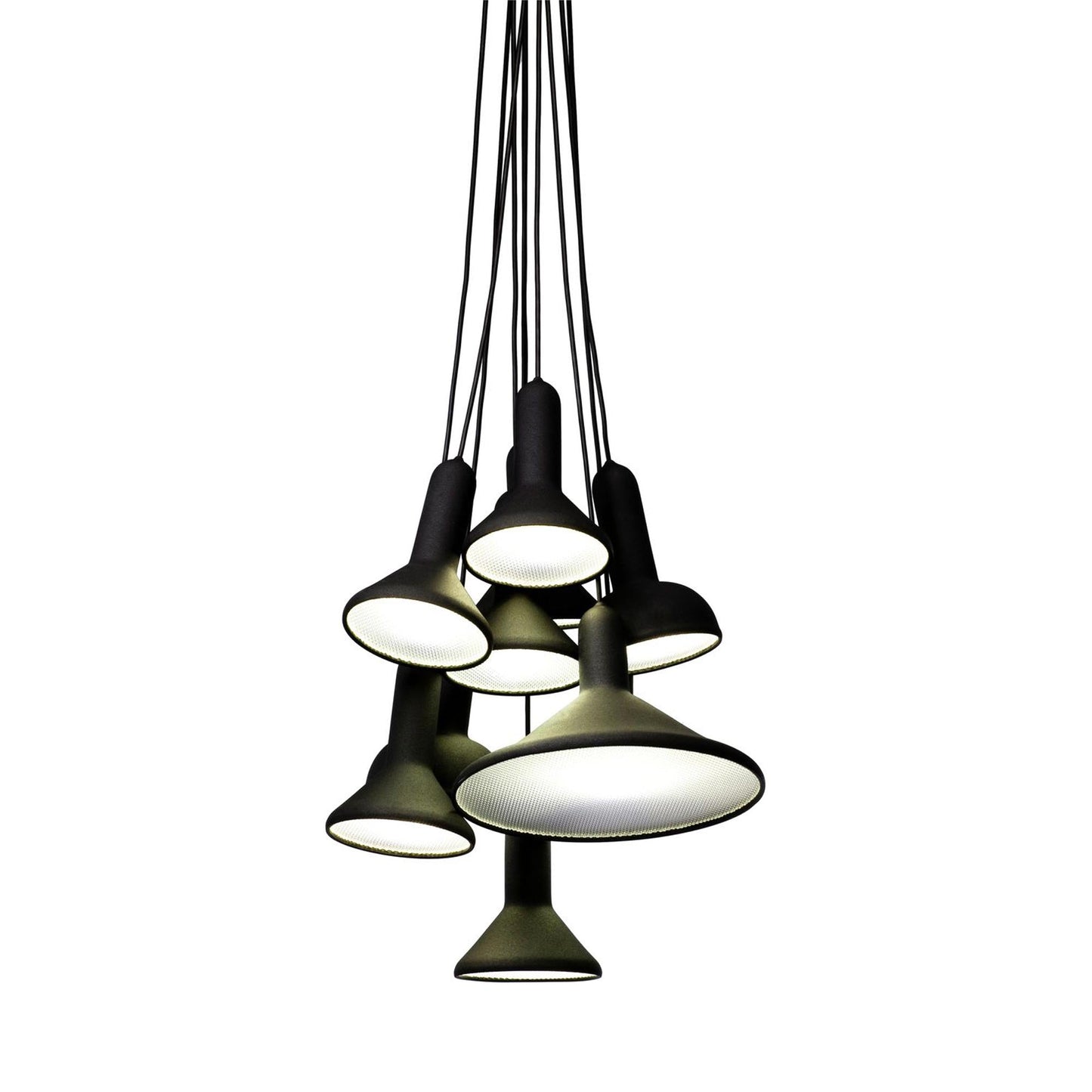 Torch Punch Pendant Light in Black (Large).