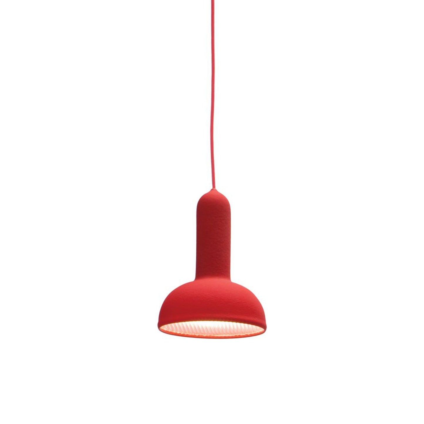 Torch Round Pendant Light in Red.