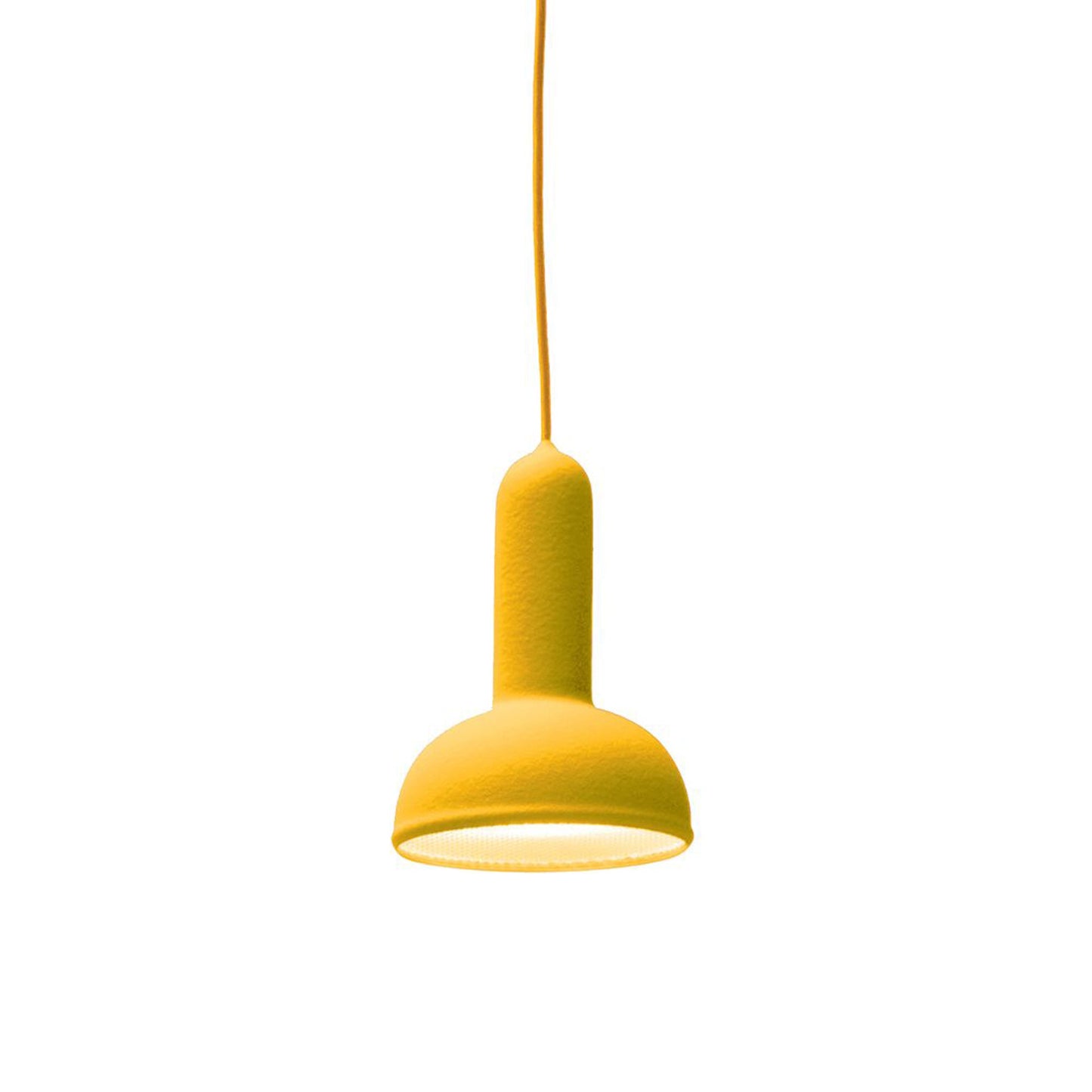 Torch Round Pendant Light in Yellow.