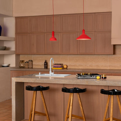 Torch Round Pendant Light in kitchen.