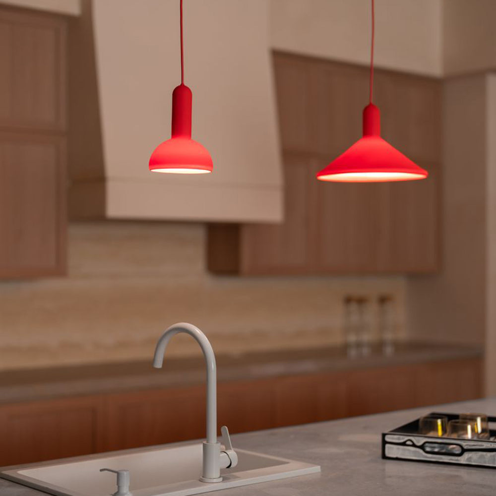 Torch Round Pendant Light in kitchen.