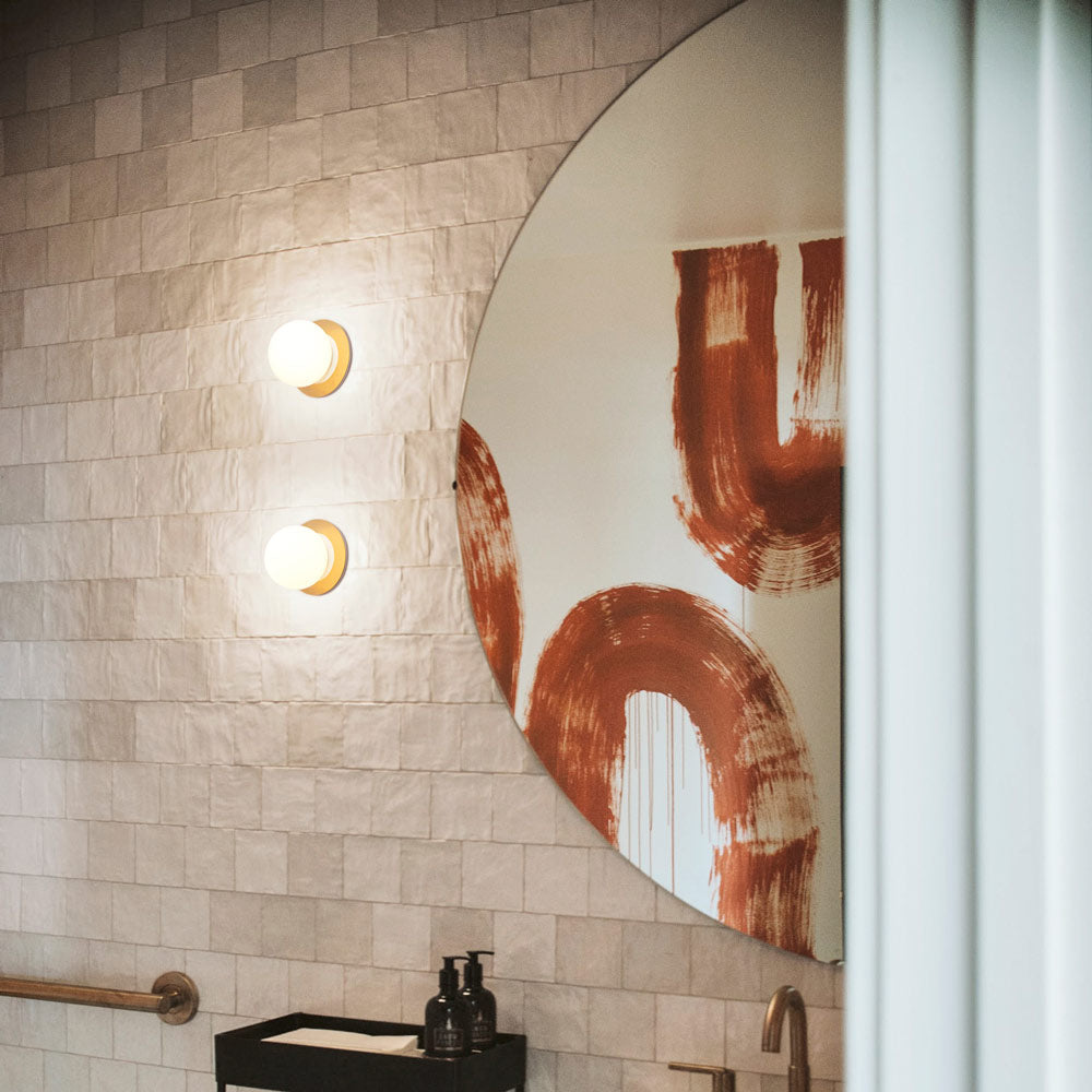 Alfi 3740AR Recessed Wall Light in bathroom.