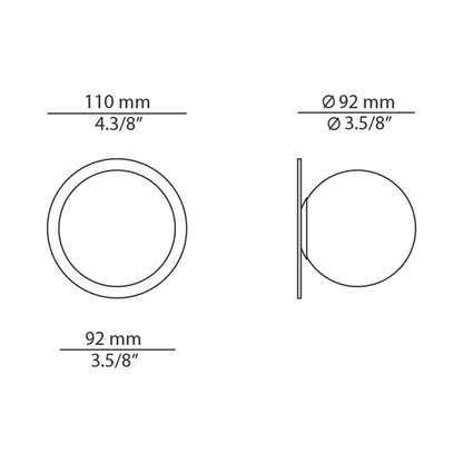 Alfi 3740AR Recessed Wall Light - line drawing.